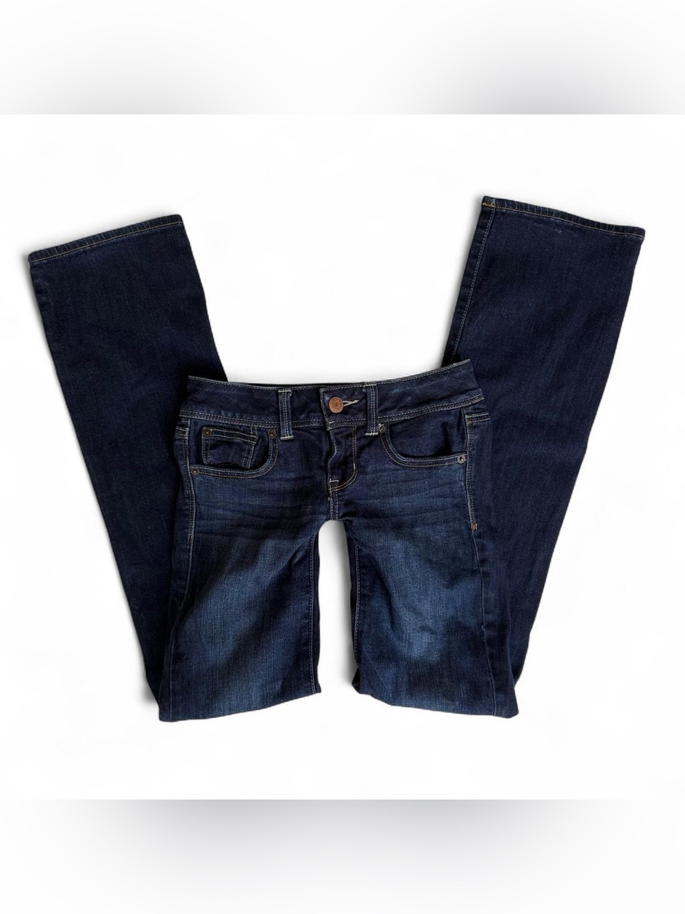Y2K American Eagle Low Rise Dark Wash Slim Bootcut Jeans Women’s 2 Long